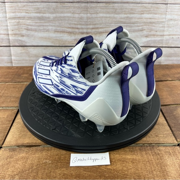 Adidas Adizero Football Cleats Purple White GZ6914 - Picture 4 of 13
